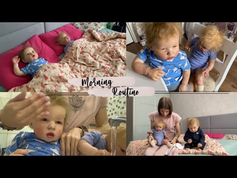 Видео: День с 2 реборнами Лиамом и Есенией часть 1 Утро с реборнами | Morning with two reborn baby