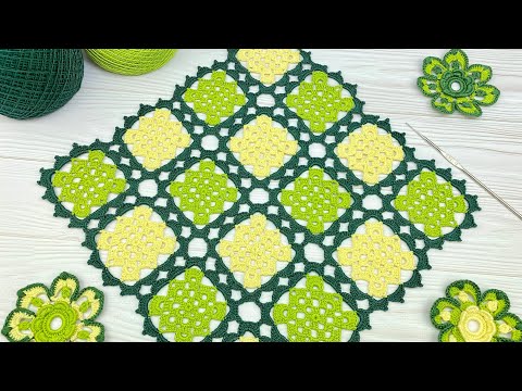 Видео: Простой КВАДРАТНЫЙ МОТИВ соединение мотивов БЕЗОТРЫВНЫМ СПОСОБОМ ВЯЗАНИЯ крючком для начинающих