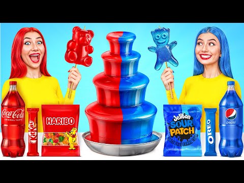 Видео: Красная еда vs Синяя еда Челлендж | Смешные Cитуации с Multi DO Challenge