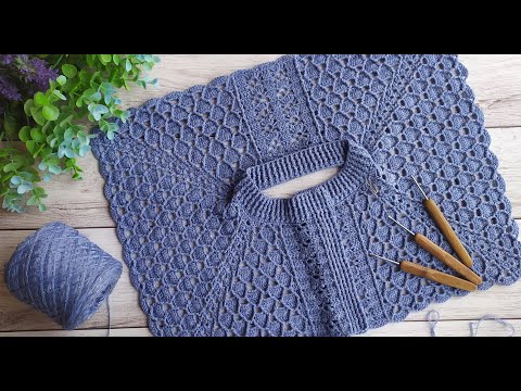Видео: Ажурный кардиган крючком. Кардиган "Laura". Часть 2. Вяжем узоры.