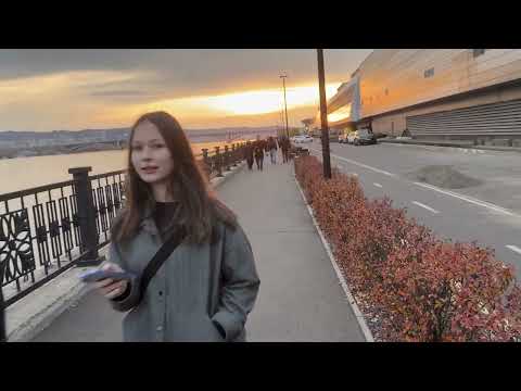 Видео: Красноярск-вечерний променад, красивый закат🌅
