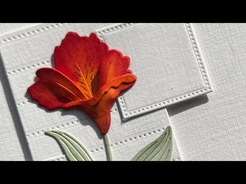 Видео: Раскрашиваем вырезанную форму цветка для придания глубины и объема