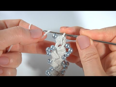 Видео: ВЯЖЕМ крючком БЫСТРО и КРАСИВО/ВЯЗАНИЕ для НАЧИНАЮЩИХ/ВЯЖЕМ крючком с БУСИНАМИ/Пышные СТОЛБИКИ