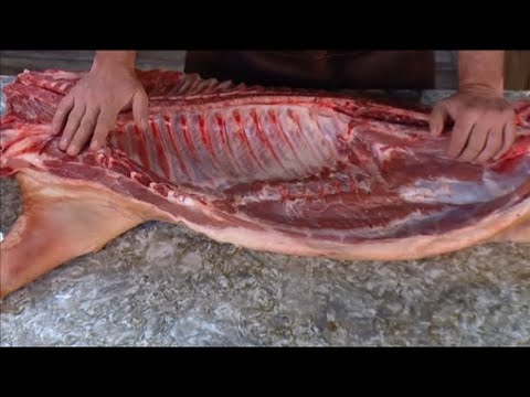 Видео: Свиная корейка. «Крышка» со шкваркой