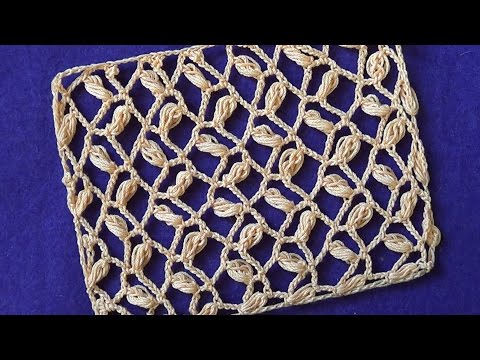 Видео: Ажурная сеточка с пышными столбиками