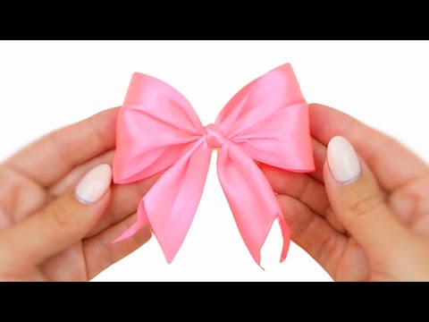 Видео: Super Easy Ribbon Bow Making / Самый быстрый способ сделать Бантик из ленты /  / DIY NataliDoma