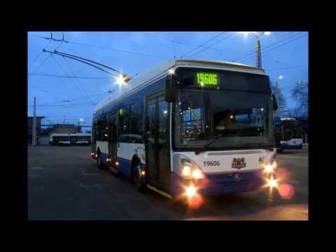 Видео: Маршрутоуказатель BUSE на троллейбусах г.Рига 03.2013г