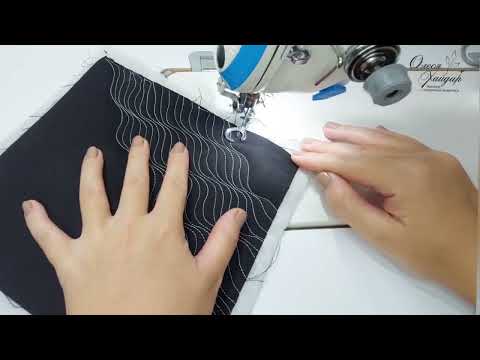 Видео: Учимся стегать волнистые линии,  соблюдая заданное расстояние. Ускоренная версия без комментариев...