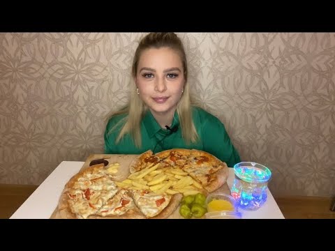 Видео: Пицца🍕Мукбанг😍🔥Ответы на вопросы🫶🏼🥹Очень вкусный MUKBANG👍🏻