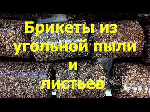 Видео: Как делать топливные брикеты из угольной пыли, опилок и листьев. Отопление из отходов #1