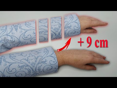 Видео: ✔️💥3 швейные фишки, как удлинить рукава (на 9 см)/Хитрости по ремонту одежды