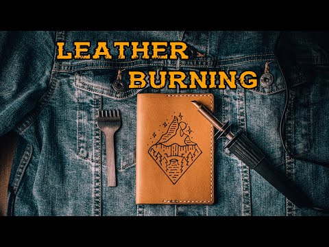 Видео: Выжигание на КОЖЕ. Перенос рисунка на кожу // Leather Burning