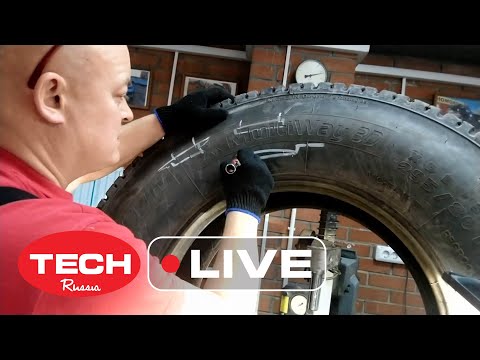 Видео: Ремонтируем БОКОВОЙ порез грузовой шины MICHELIN, используя кевларовый пластырь ТЕСН (Часть 1)
