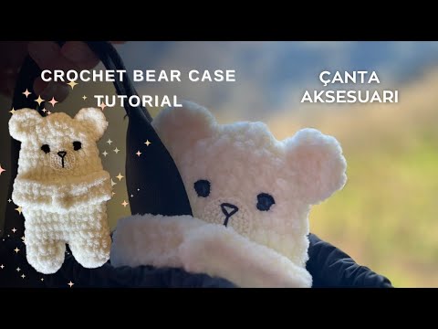 Видео: Чехол для Airpods с плюшевым мишкой/чехол для airpods с мишкой, связанный крючком