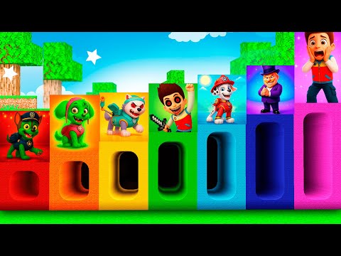 Видео: НАШЕЛ РАДУЖНЫЕ ТОННЕЛИ РАЙДЕР ГОНЩИК ЭВЕРЕСТ МАРШАЛ ЩЕНЯЧИЙ ПАТРУЛЬ в МАЙНКРАФТ PAW PATROL МУЛЬТИК