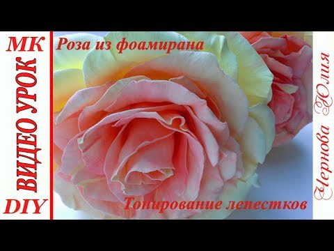 Видео: РОЗА ИЗ ФОАМИРАНА, МК/DIY//ТОНИРОВАНИЕ ЛЕПЕСТКОВ И СБОРКА РОЗЫ//ЭФФЕКТ АМБРЕ//ФОАМИРАН ДЛЯ НОВИЧКОВ