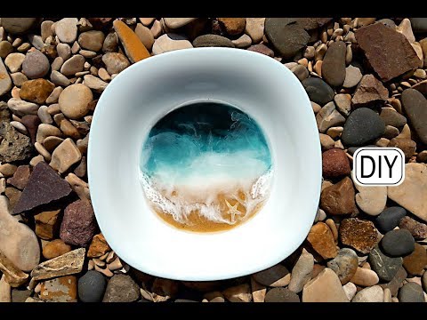 Видео: МОРЕ В ТАРЕЛКЕ. Техника RESIN ART.