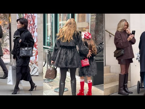 Видео: Великолепная уличная мода Лондона. Исследуйте тенденции моды Лондона. Роскошный шопинг
