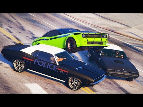 Видео: GTA 5 COPS & ROBBERS -  Погоня от копов на новом DODGE из ФОРСАЖ превратилась в троллинг копов!