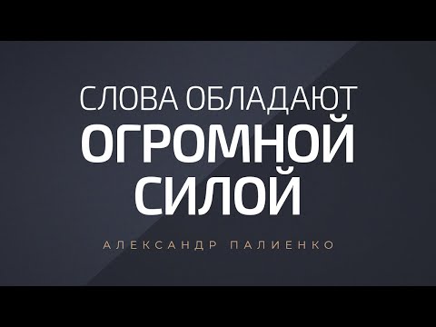 Видео: Слова обладают огромной силой. Александр Палиенко.