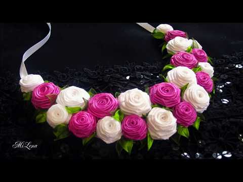 Видео: КОЛЬЕ ИЗ РОЗ, МК / DIY Roses Necklace