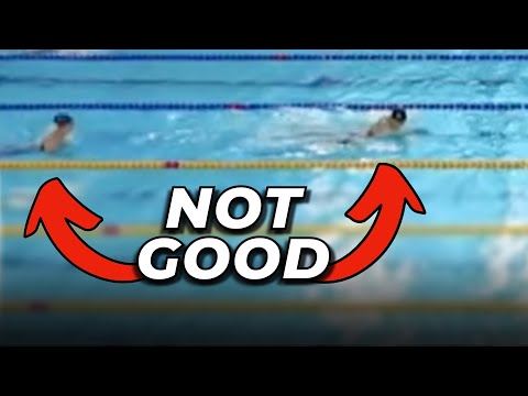 Видео: пловец меняет дорожку во время чемпионата (дисквалификация)