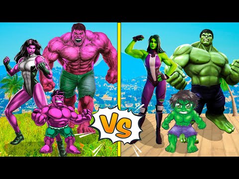 Видео: РОЗОВЫЙ ХАЛК ОТБАСЫ vs ХАЛК ОТБАСЫ (GTA V)