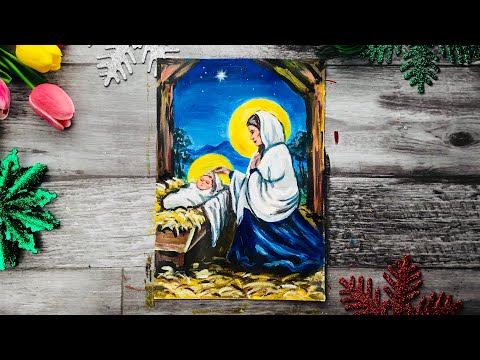 Видео: КАК НАРИСОВАТЬ РОЖДЕСТВЕНСКИЙ РИСУНОК • Просто рисуем Рождество