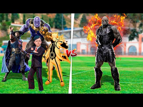 Видео: Кішкентай Джонни, Танос, Рейден және Наруто қауіпті Дарксайдқа қарсы шықты! (GTA V)