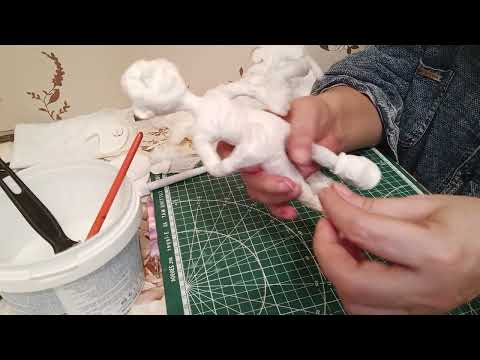 Видео: Ватная игрушка Карабас. Часть 6 . Туфли. Мастер класс.