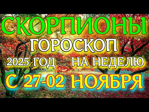 Видео: ГОРОСКОП СКОРПИОНЫ С 27 ОКТЯБРЯ ПО 02 НОЯБРЯ НА НЕДЕЛЮ ТАРОСКОП ПРОГНОЗ. 2025 ГОД virgo tarot today
