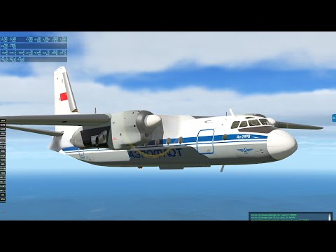 Видео: Рейс Сургут -- Подкаменная Тунгуска. Ан-24 РВ, версия 1.4.2 RC