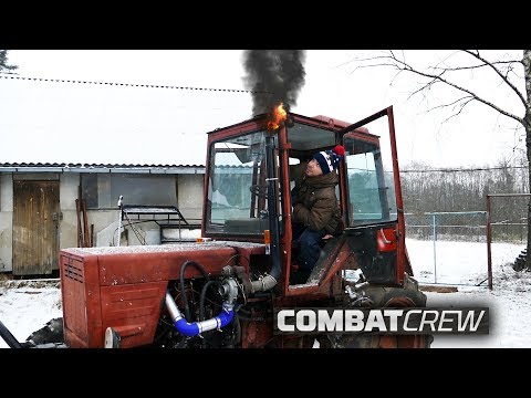 Видео: Испытываем турбину от мерседеса на тракторе! (Турбо-трактор, часть 8)