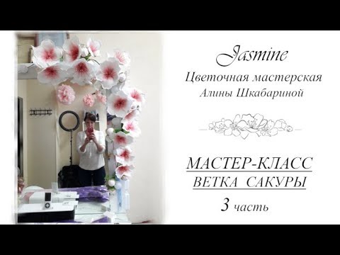 Видео: БЕСПЛАТНЫЙ МК - Ветка сакуры-  3часть