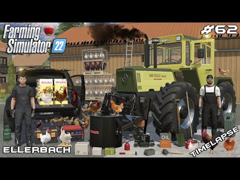 Видео: СТРОИТЕЛЬСТВО КУРЯТНИКА И MB TRAC ИСПРАВЛЕНО С ПОМОЩЬЮ @kedex | Ellerbach | Farming Simulator 22 ...