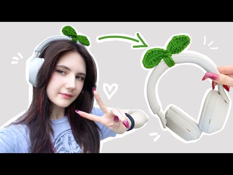 Видео: Вязаный росток для наушников 🌱🎧// быстро и просто!