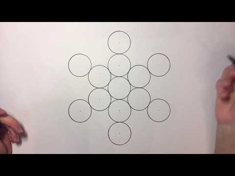 Видео: Построение Куб-Метатрона ( сакральная геометрия ) . Draw a Metatron's Cube ( Sacred geometry )