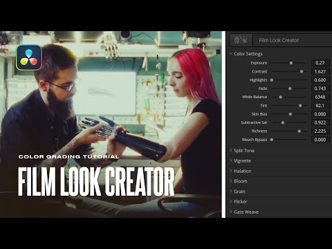 Видео: Лучший БЕСПЛАТНЫЙ плагин Davinci Resolve 19 - Film Look Creator