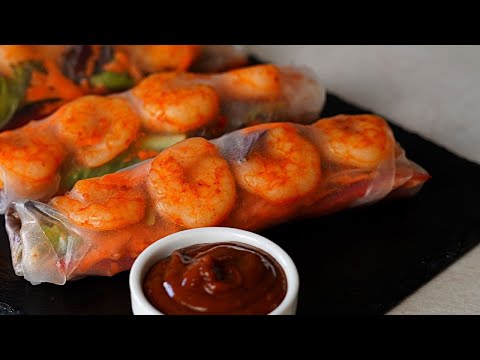 Видео: Китайские весенние роллы с рисовой корой и КРЕВЕТКАМИ. Гости были впечатлены!