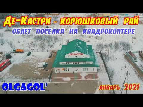 Видео: Де Кастри    корюшковый рай  Облет поселка на квадрокоптере  История, инфраструктура, рыбные места