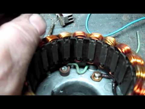 Видео: Четырёхфазный генератор для тяжёлого мотоцикла 2 часть